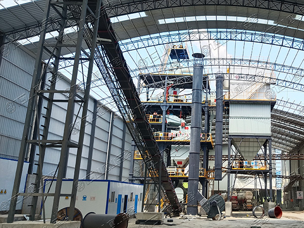 石粉料不用水洗砂，上套干法制砂樓